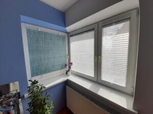 Zamontowane plisy duo w mieszkaniu w Gliwicach